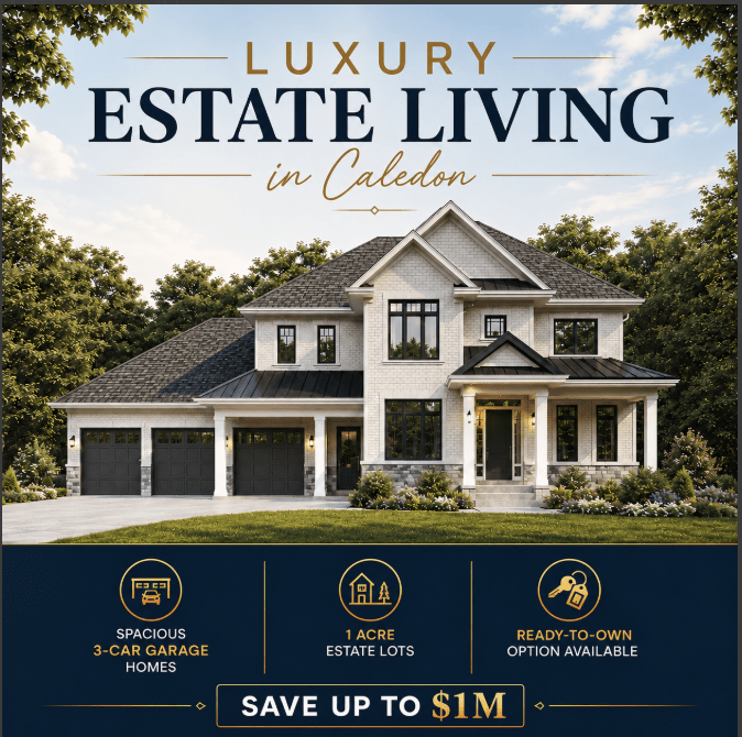 Luxury estate living in Caledon campaign creative