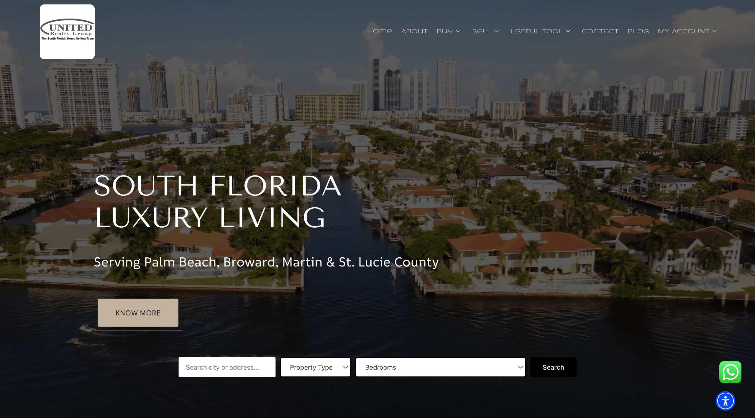 The South Florida Home Selling Team website homepage