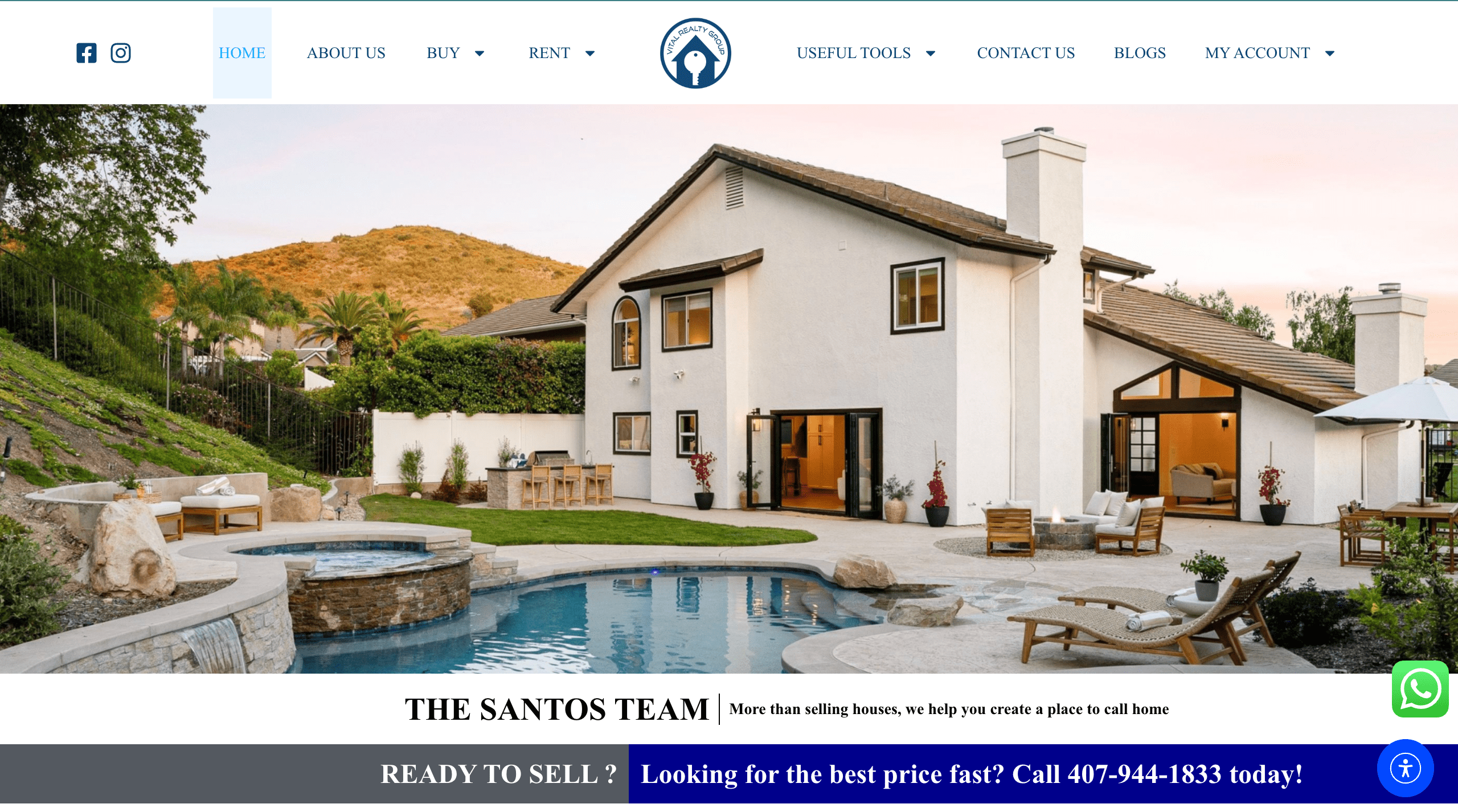 Vital Realty Group website homepage